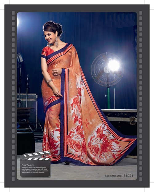 Styloce Multi Color KhayatiDesigner Printed Saree
