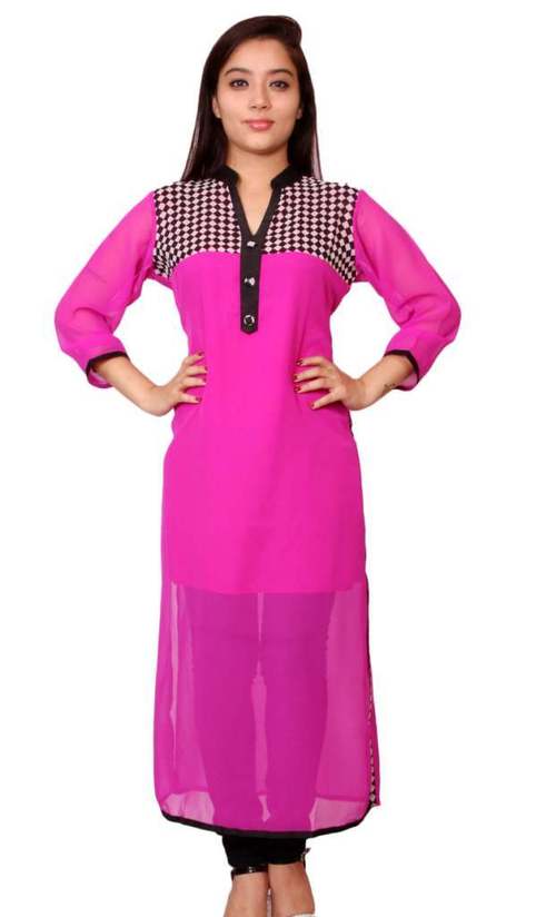 Polyester Georgette Printed Kurti
