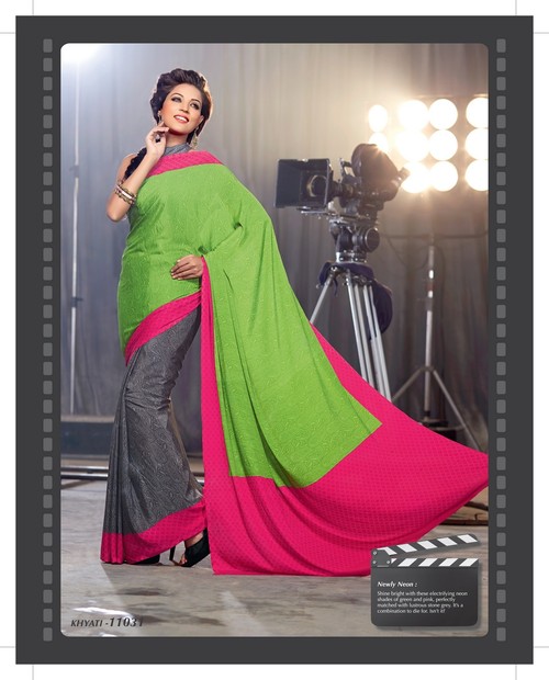 Styloce Multi Color Munner SilkDesigner Printed Saree