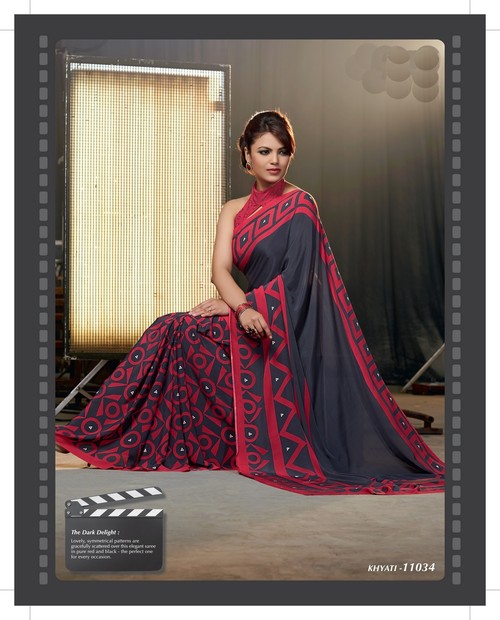 Styloce Multi Color KhayatiDesigner Printed Saree