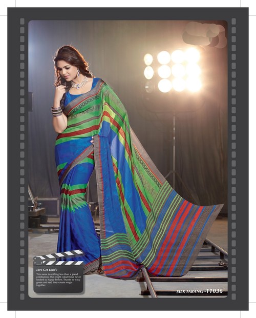 Styloce Multi Color KhayatiDesigner Printed Saree