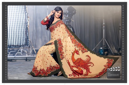 Styloce Multi Color Silk Trading Designer Printed Saree - Silk, 5.5 Meters, 1.1 Meters Width | Elegant Design, Soft Silk, Vibrant Prints, Party Wear, Comfortable Fit