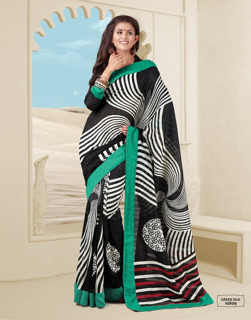 Geen Silk Black Saree