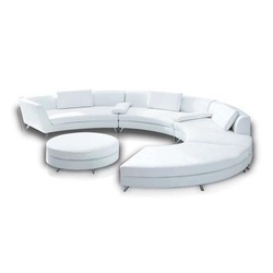 Leather Circular Sectional Sofa