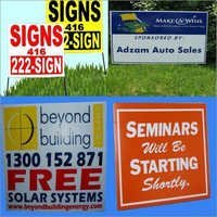 Signs Corrugated Plastic Sheets