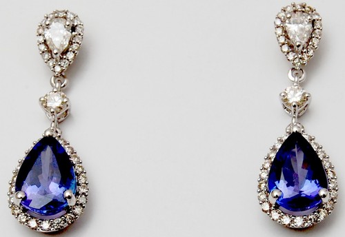 Prong Setting Checker Tanzanite Gemstone Earring Gender: Women'S