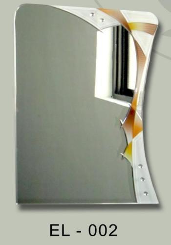 EL-002 - Wood Frame, Glass, Rectangle | Stylish Design, Easy Install, Reflective Surface, Modern Look