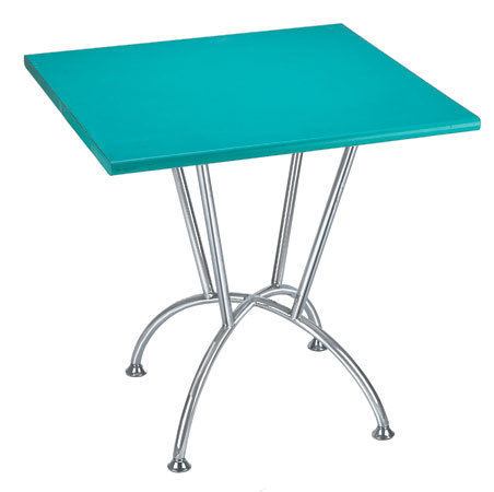 Cafeteria Tables - Steel Laminate, 36x36x28 Inches, Teal Base | Durable, Stylish, Easy Cleaning, Space-Saving, Stable, Modern Design