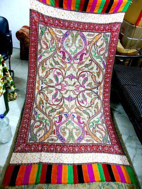 Multicoloured Kalamkari Pashmina Shawl