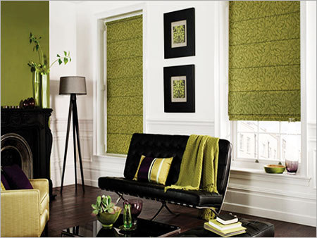 Green Roman Blinds