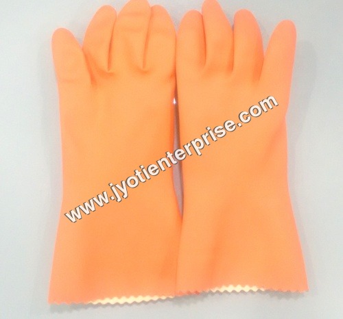 Orange Household Rubber Gloves
