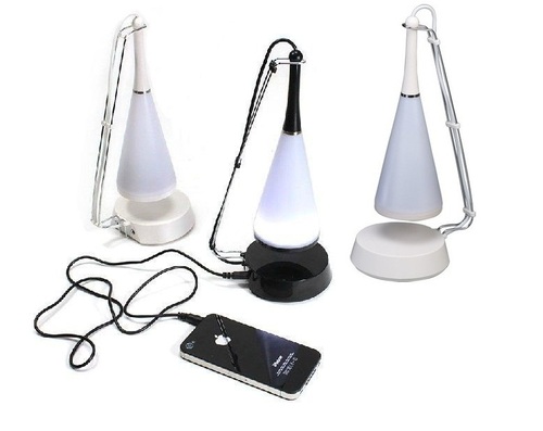 White And Black Touch Sensor Led Table Lamp With Mini Speaker Night Desk Light