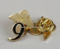 Air Force Badge - Pure Brass, 20-70 mm, Pantone Coated Colour | Nickel-Free, Double Plating, 3D Eco-Friendly Design