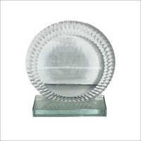 Designer Trophy - Crystal Material, Round Shape, Sports Theme | Exquisite Pattern, Eye-catchy Design, Long Lasting Sheen