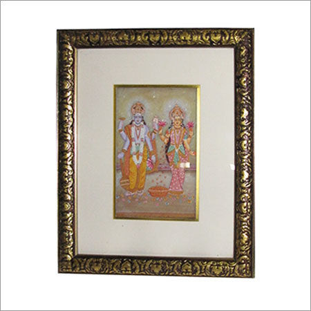 Lord Vishnu & Lakshmi On Marble Tile