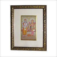 Lord Vishnu & Lakshmi On Marble Tile