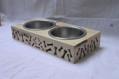 Wooden Double Diner Pet Bowls