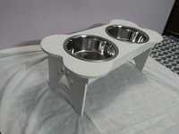 Raised Wood Dog Bowl Stand