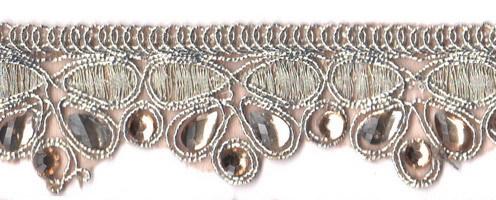 Embroidery Laces - 10m Floral Pattern Silver Polyester Lace | Adds Embellishment, Durable Material, Elegant Design, Intricate Embroidery, Versatile Use