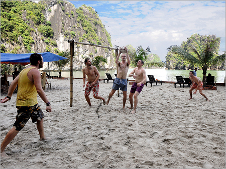 Beach Side Games At Cat Ba Beach