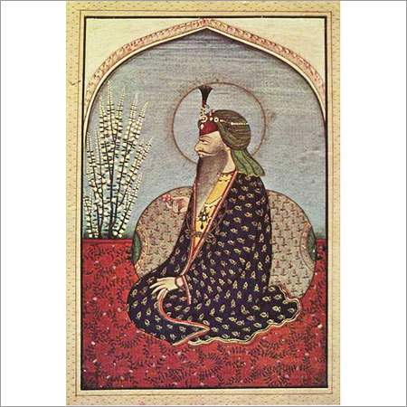 Lahore Court Style Of Painting - Watercolor On Cotton Canvas, Variable Sizes, Classical Hand-Painted Portrait