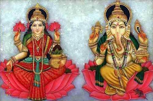 Lakshmi and Ganesh