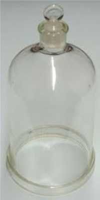 Bell Jar Stoppered - Borosilicate Glass, 8x49x616x1018x10mm | Transparent, Plastic And Glass, Ground Flange With Open Mouth And Stopper