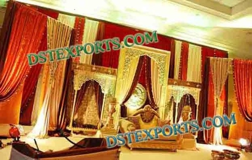 Indian Wedding Golden Backdrop Frames