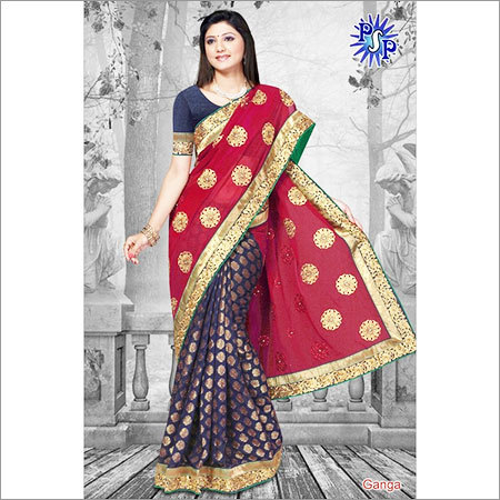 Chiffon shaded saree