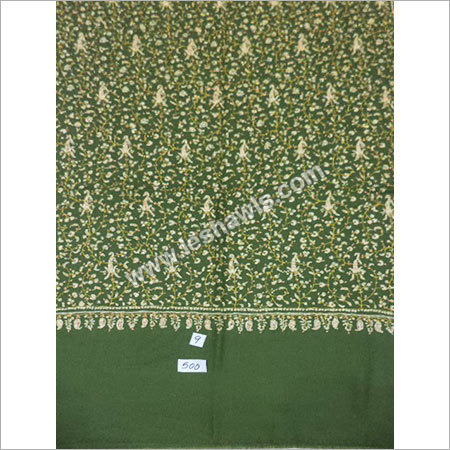 Green Pure Pashmina Kashmiri Stole