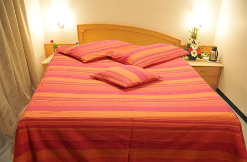 Orange Handloom Bed Cover