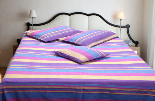 Purple Handloom Bed Cover
