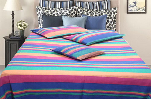 Royal Blue Handloom Bed Cover