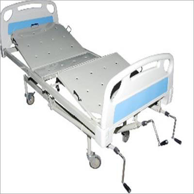 Non Hi-low Iccu Bed - Steel Frame 198x90x60 Cm | Four Sectional, Swivel Castors, Ss Panels, Collapsible Side Rails