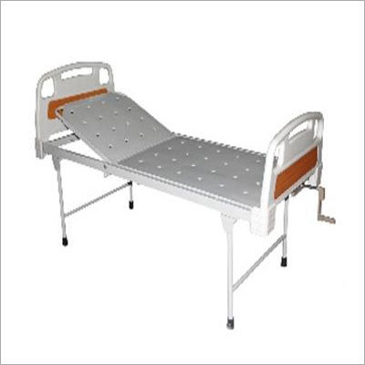 Semi Fowler Bed - Steel Frame, 198x90x60 cm | Adjustable Head, Crank Mechanism, SS Panels, Epoxy Finish