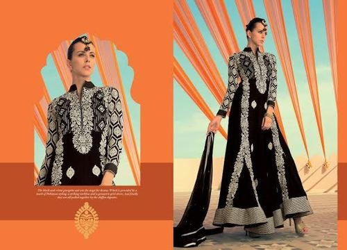 beauitful black designer suits straight and long