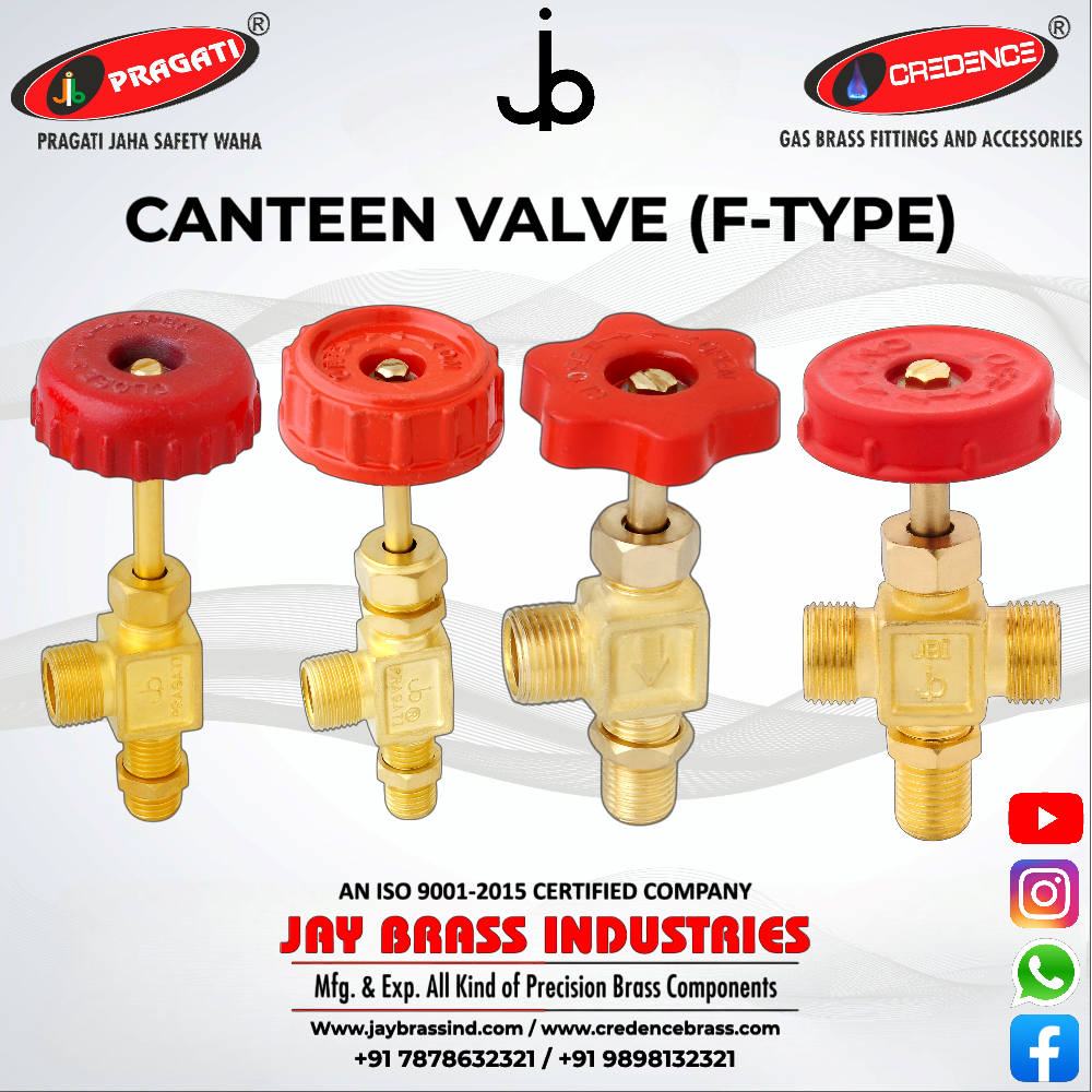 BrassCanteen Valve - 3/8 BSP x 1/4 BSP Variants | Polished Golden Finish, Customizable Options for Fluid, Gas, and Air Systems