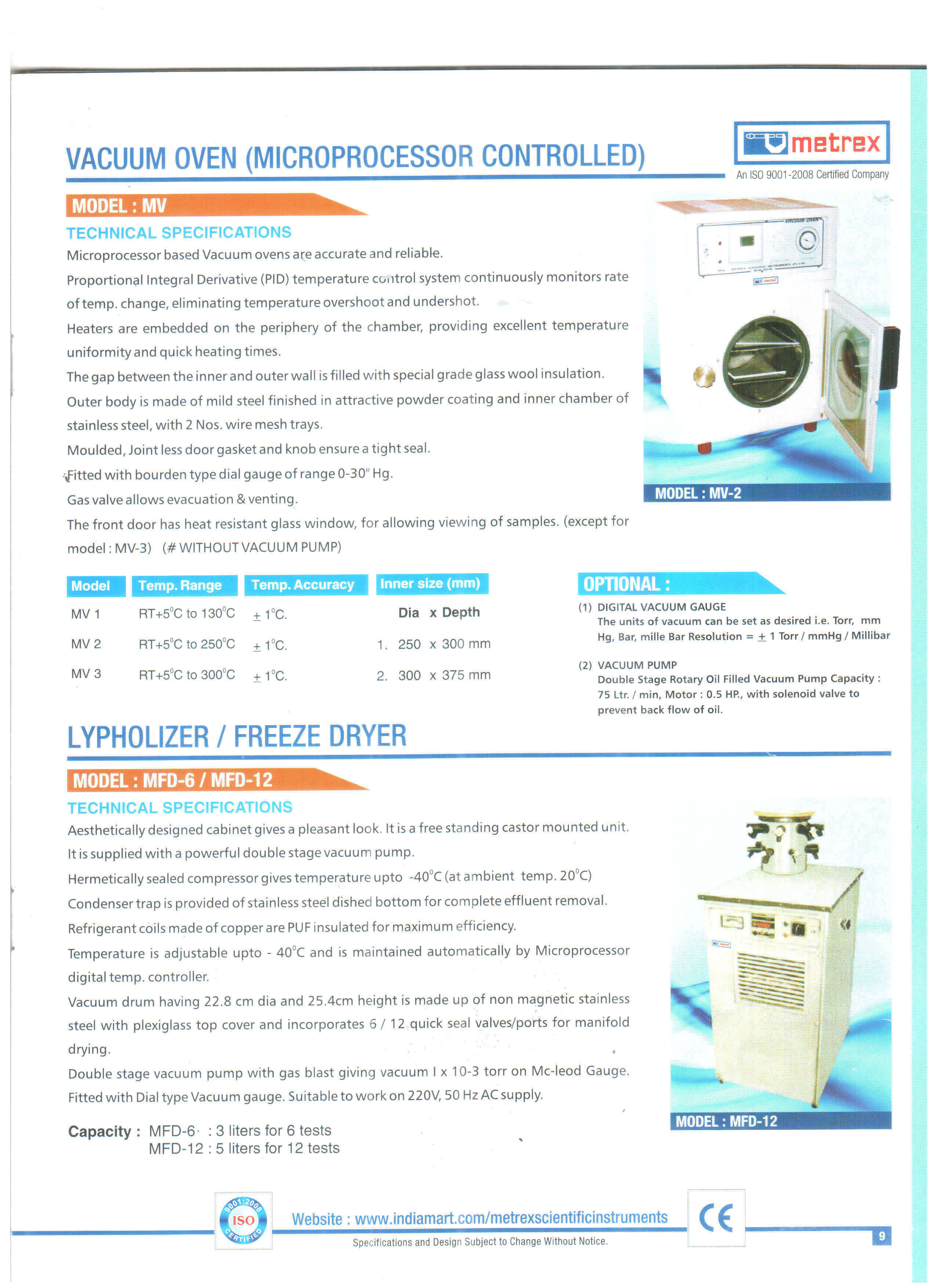 Microprocessor Controlled Vacuum Oven