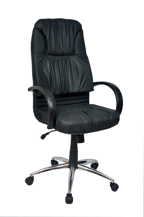 Executive Chair - Leatherette, Chrome Plated Steel Base, 40x50x110cm | Ergonomic, Lumbar Support, Adjustable, Breathable Fabric