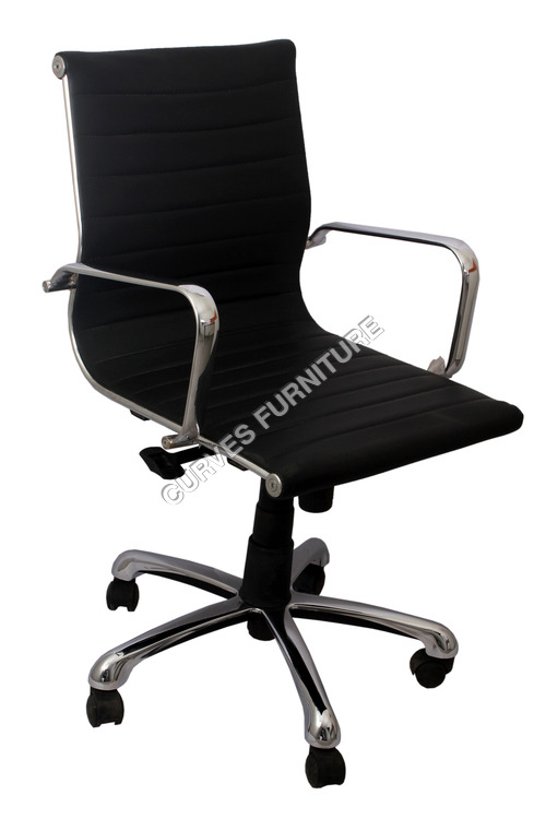 Office & Computer Chair - Mesh & Metal, 22x20x38 Inches, Black | Ergonomic Design, Adjustable Height, Swivel Base, Smooth Rolling