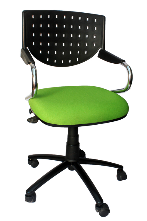 Office & Computer Chair - Fabric Metal, 50x50x80 cm, Green | Ergonomic, Swivel, Adjustable Height, Caster Wheels