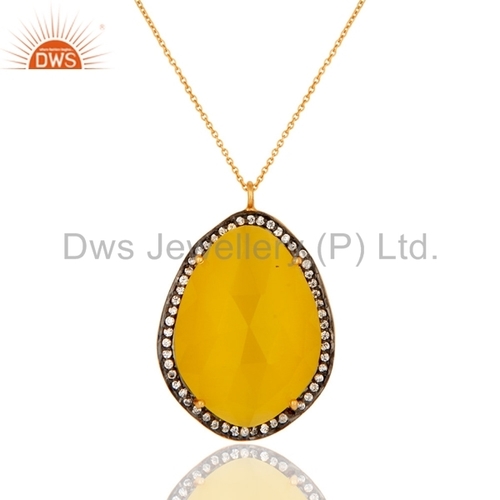 Yellow Moonstone 925 Silver Gemstone Pendant Gender: Women