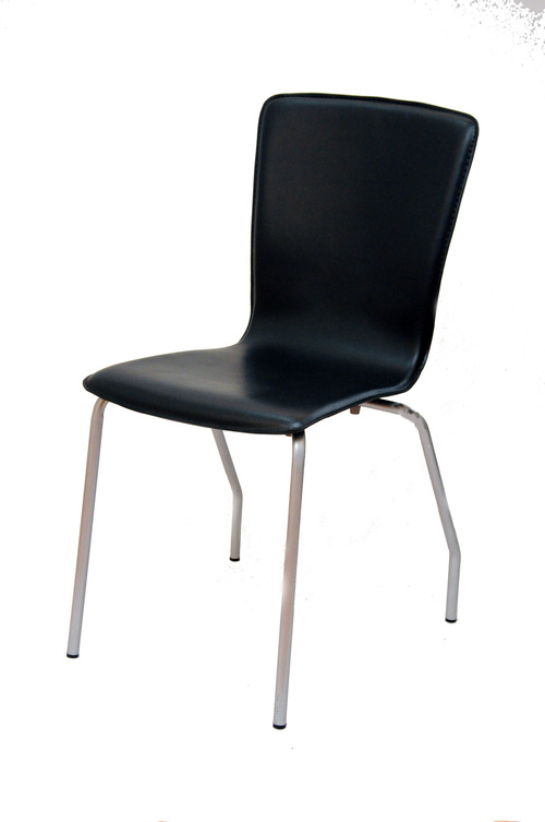 Cafeteria Chairs - Metal, 18x16x20 Inches, Black | Durable, Comfortable, Stackable, Lightweight, Modern Design