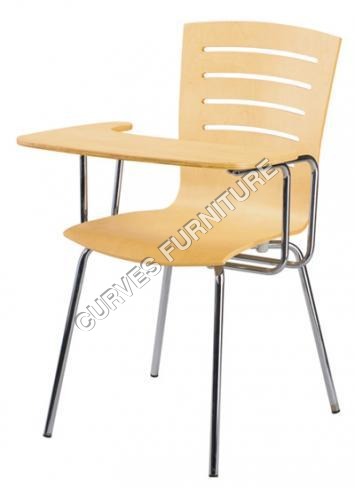 Conference Chairs - Wood Metal, 45x50x80 cm, Beige | Writing Surface, Comfortable Seating, Durable Frame