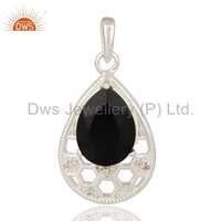 925 Silver Black Onyx Pendant Jewelry