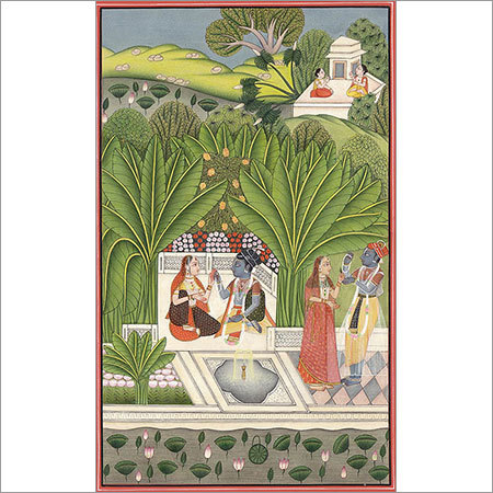 The month of chaitra rajput art painting