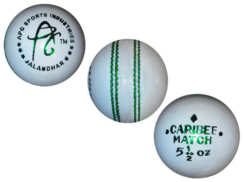 Multicolour Apg Match White Leather Cricket Balls