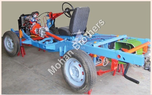 Red Car Chassis Rear Wheel Drive Actual Cut Section
