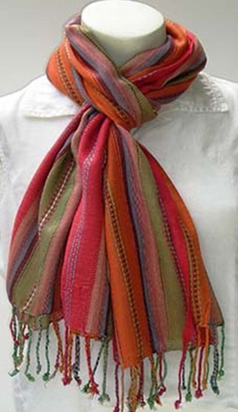 Viscose Stripe Scarf