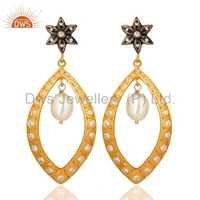 925 Sterling Silver Pearl Earrings Gender: Women